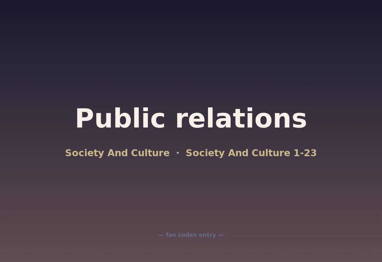 Public relations