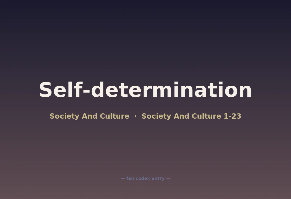 Self-determination